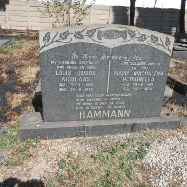HAMMANN Louis Josias Nicolaas 1916-1970 &amp; Maria Magdalena Petronella 1913-1975