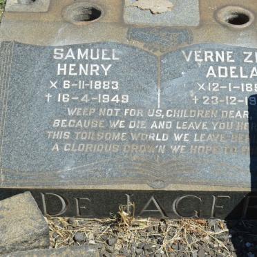 JAGER Samuel Henry, de 1883-1949 &amp; Verne Zeta Adela 1887-1956