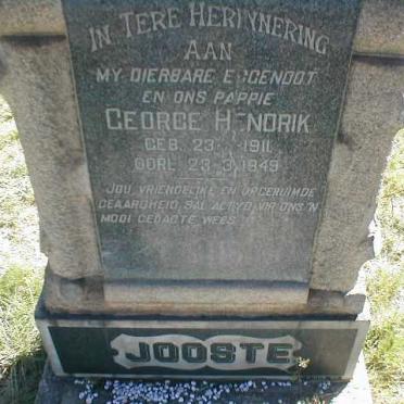 JOOSTE George Hendrik 1911-1949