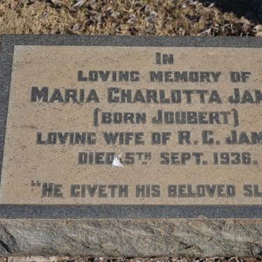 JAMES Maria Charlotta nee JOUBERT -1936