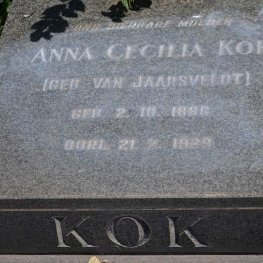 KOK Anna Cecilia nee VAN JAARSVELDT 1886-1929