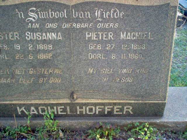 KACHELHOFFER Pieter Machiel 1883-1960 &amp; Hester Susanna 1889-1962