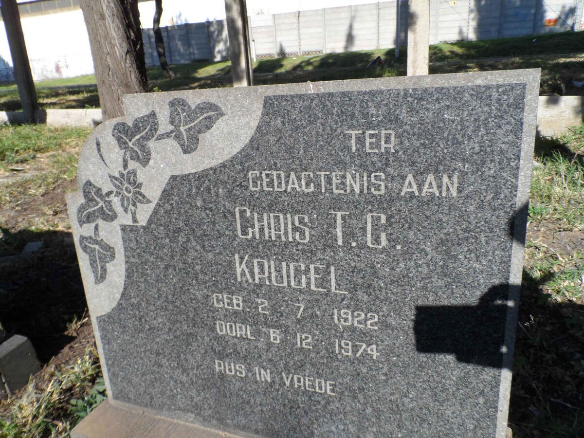 KRUGEL Chris T.C. 1922-1974