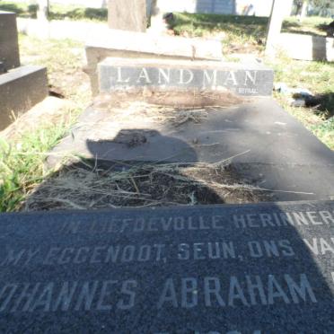 LANDMAN Johannes Abraham A. 1924-