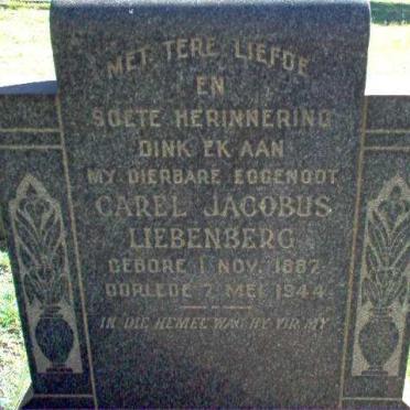 LIEBENBERG Carel Jacobus 1887-1944