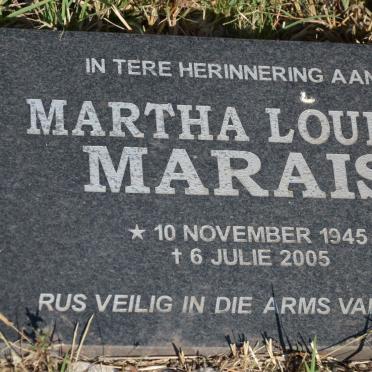 MARAIS Martha Louisa 1945-2005