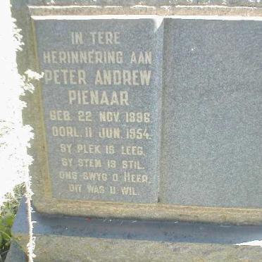 PIENAAR Peter Andrew 1896-1954