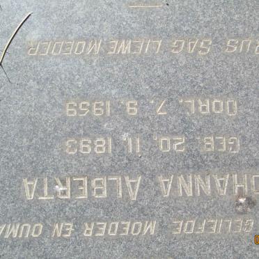 PRINSLOO Johanna Alberta 1893-1959