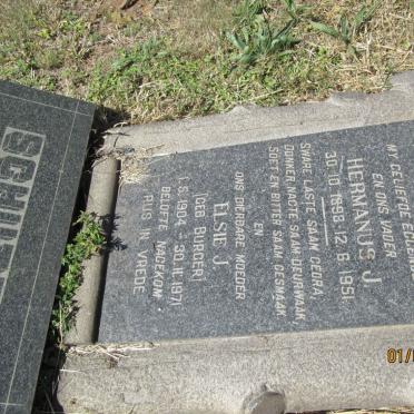 SCHUTTE Hermanus J. 1898-1951 &amp; Elsie J. BURGER 1904-1971