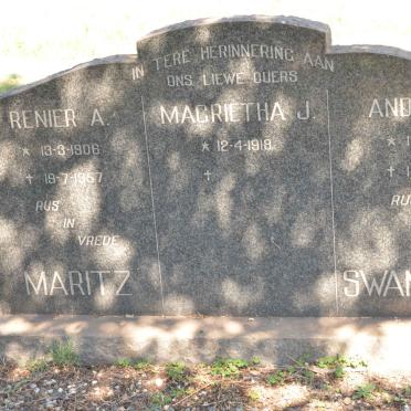SWANEPOEL Andries J. 1918-1967 &amp; Magrietha J. 1918- :: MARITZ Renier A. 1906-1957