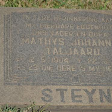 STEYN Mathys Johannes Taljaard 1904-1980
