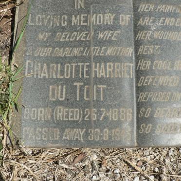 TOIT Charlotte Harriet, du nee REED 1886-1945