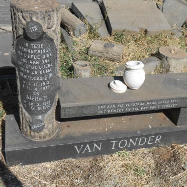 TONDER Mattheus J.S., van 1913-1976 &amp; Aletta J. 1921-1988