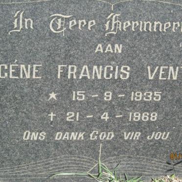 VENTER Eugene Francis 1935-1968