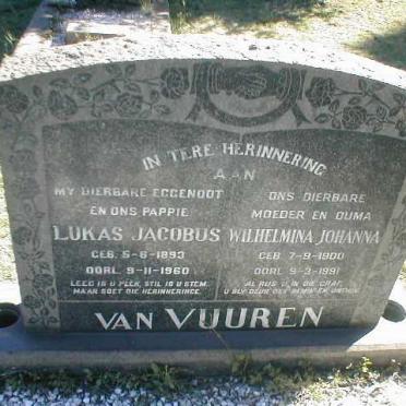 VUUREN Lukas Jacobus, van 1893-1960 &amp; Wilhelmina Johanna 1900-1991