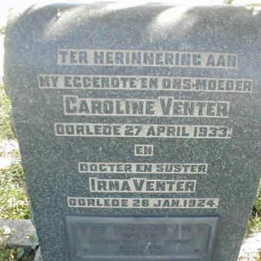 VENTER Caroline -1933 :: VENTER Irma -1924