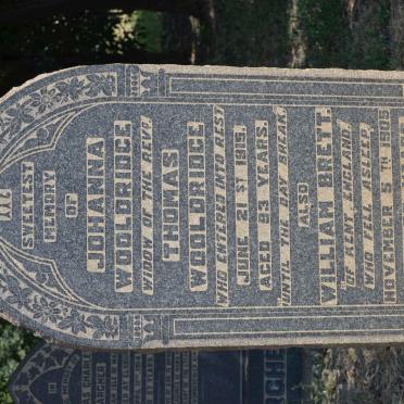 WOOLDRIDGE Johanna -1915 :: WOOLDRIDGE William Brett -1905