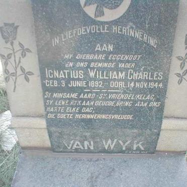 WYK Ignatius William Charles, van 1892-1944