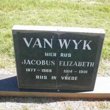 WYK Jacobus, van 1877 - 1969 &amp; Elizabeth 1914 - 1911