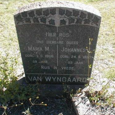WYNGAARD Johannes F., van -1953 &amp; Maria M. -1966