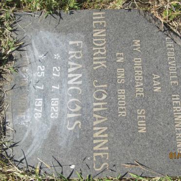 ? Hendrik Johannes Francois 1923-1978