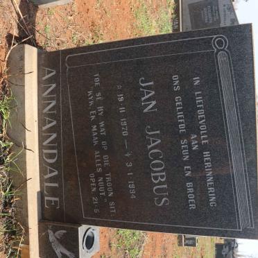 ANNANDALE Jan Jacobus 1970-1994