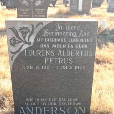 ANDERSON Lourens Albertus Petrus 1911-1977