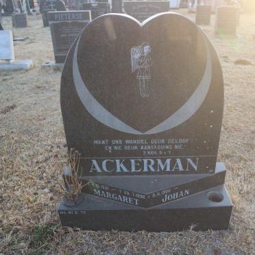 ACKERMAN Margaret 1931-1992 :: ACKERMAN Johan 1950