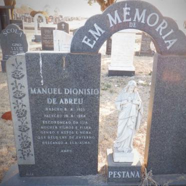 ABREU Manuel Dionisio, de 1925-1984
