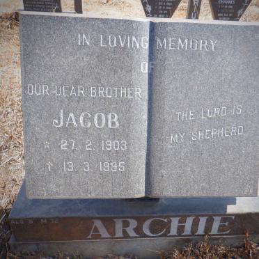 ARCHIE Jacob 1903-1995