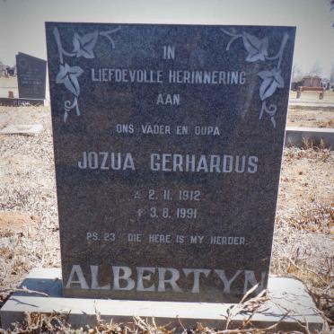 ALBERTYN Jozua Gerhardus 1912-1991