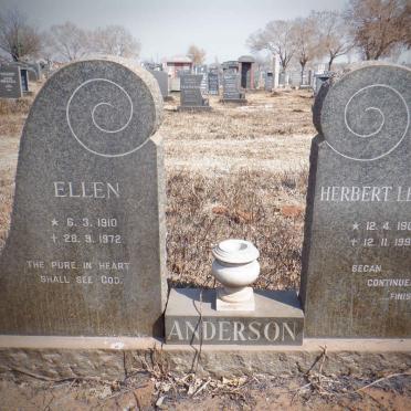 ANDERSON Herbert Leslie 1909-1995 &amp; Ellen 1910-1972
