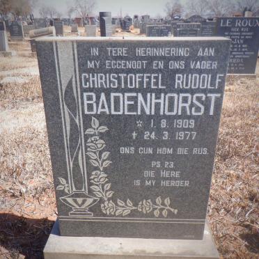 BADENHORST Christoffel Rudolf 1909-1977