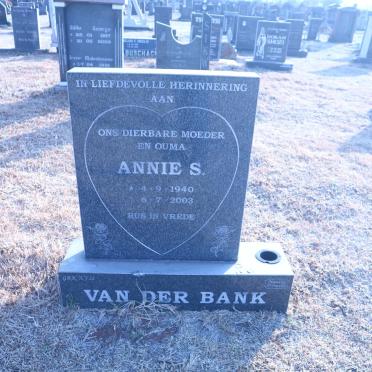 BANK Annie S., van der 1940-2003