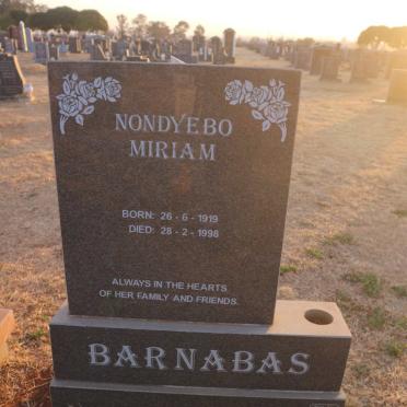 BARNABAS Nondyebo Miriam 1919-1998