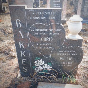 BAKKES Chris 1929-2002 &amp; Willie 1931-2007