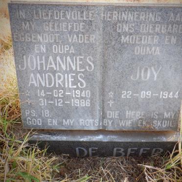 BEER Johannes Andries, de 1940-1986 &amp; Joy 1944-