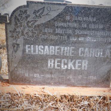BECKER Elisabethe Carola 1904-1994
