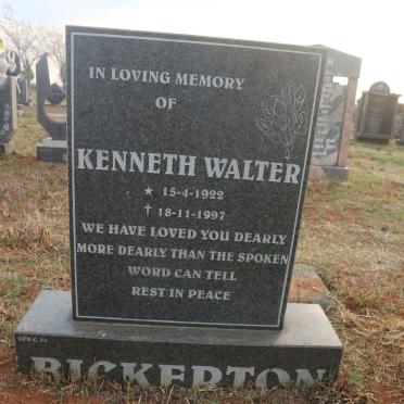 BICKERTON Kenneth Walter 1922-1997 