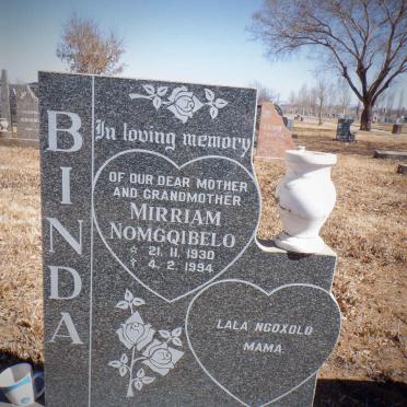 BINDA Mirriam Nomgqibelo 1930-1994