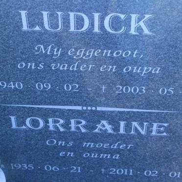 BIELDT Ludick 1940-2003 &amp; Lorraine 1935-2011
