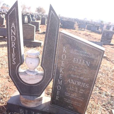 BLIGNAUT Ellen nee KOEKEMOER 1934-2002 :: BLIGNAUT Andries 1970-1987