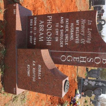 BOSHEGO Pholoshi Abram 1944-2007