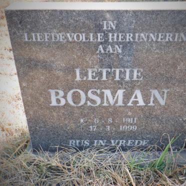 BOSMAN Lettie 1911-1999