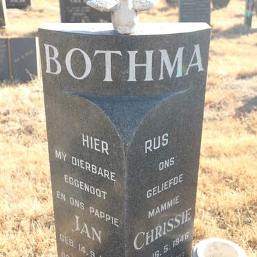 BOTHMA Jan 1940-1974 &amp; Chrissie 1946-2009