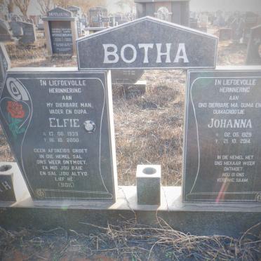 BOTHA Elfie 1939-2000 &amp; Johanna 1929-2014