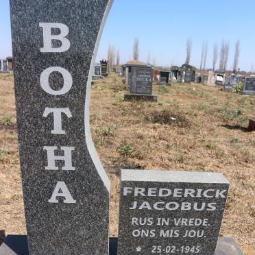 BOTHA Frederick Jacobus 1945-2009