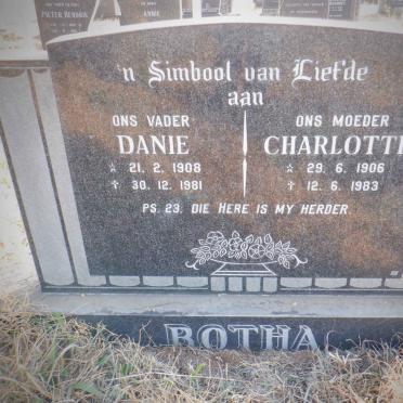 BOTHA Danie 1908-1981 &amp; Charlotte 1906-1983