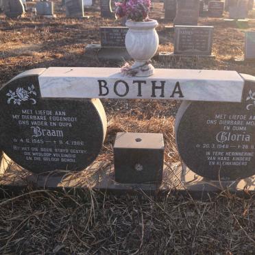 BOTHA Braam 1945-1986 &amp; Gloria 1946-2005