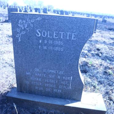 BROWN Solette 1985-1985